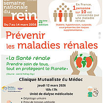 Lire la suite : A vos agendas : journée prévention des maladies rénales le 12 mars