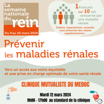 Lire la suite : 12 Mars : journée d'information et dépistage des maladies rénales