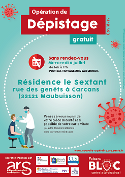 La Clinique Mutualiste du Médoc effectue des tests Covid 19
